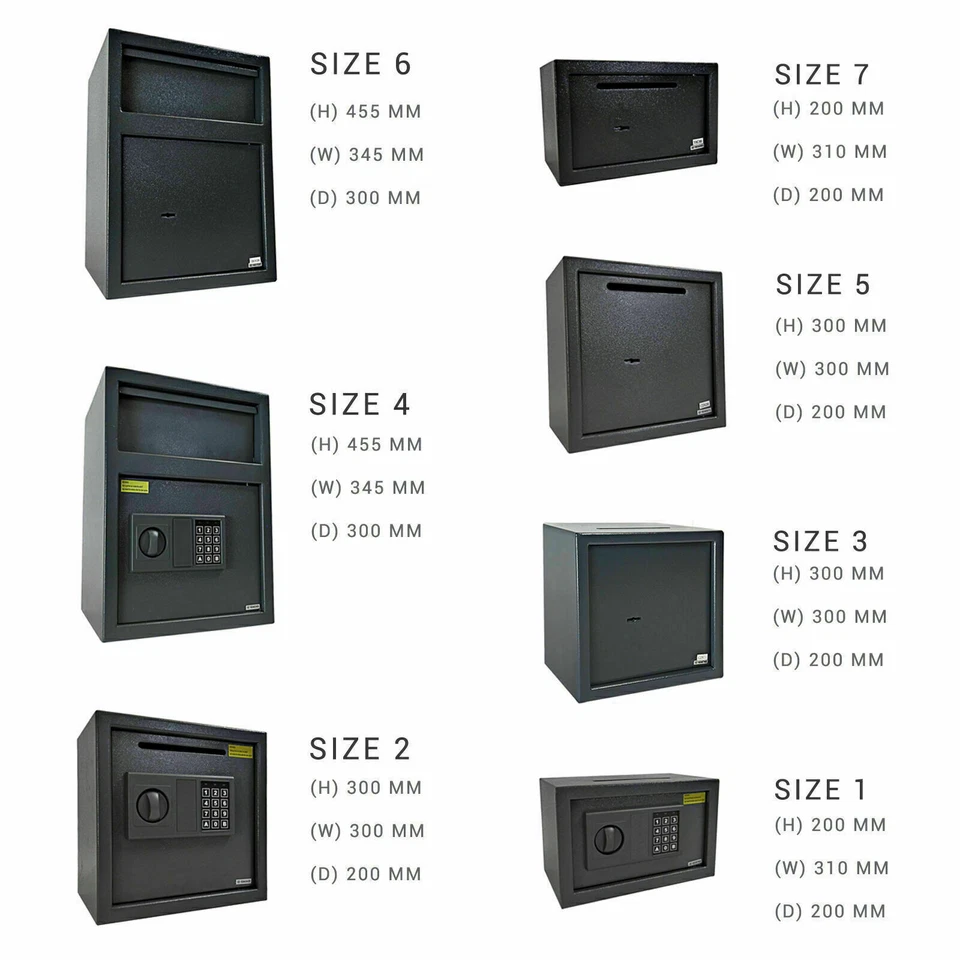 D PRO TOOLS UK Cash Safe Security Safe Key Lock High Safety Digital Steel Home Office Money Box