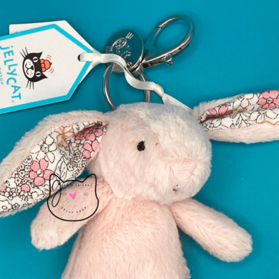 Jellycat BLOSSOM BLUSH BUNNY BAG CHARM New BNWT RETIRED Keychain