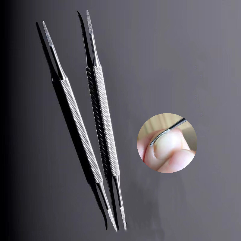 1PC Double Ended Pedicure File Satin Edge Ingrown Toe Nail Lifter Clean ...