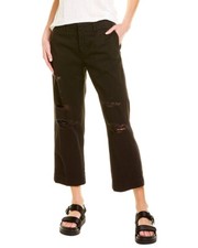 NWT FRAME Denim Le Tomboy Washed Noir Rips Trouser Size 28 240