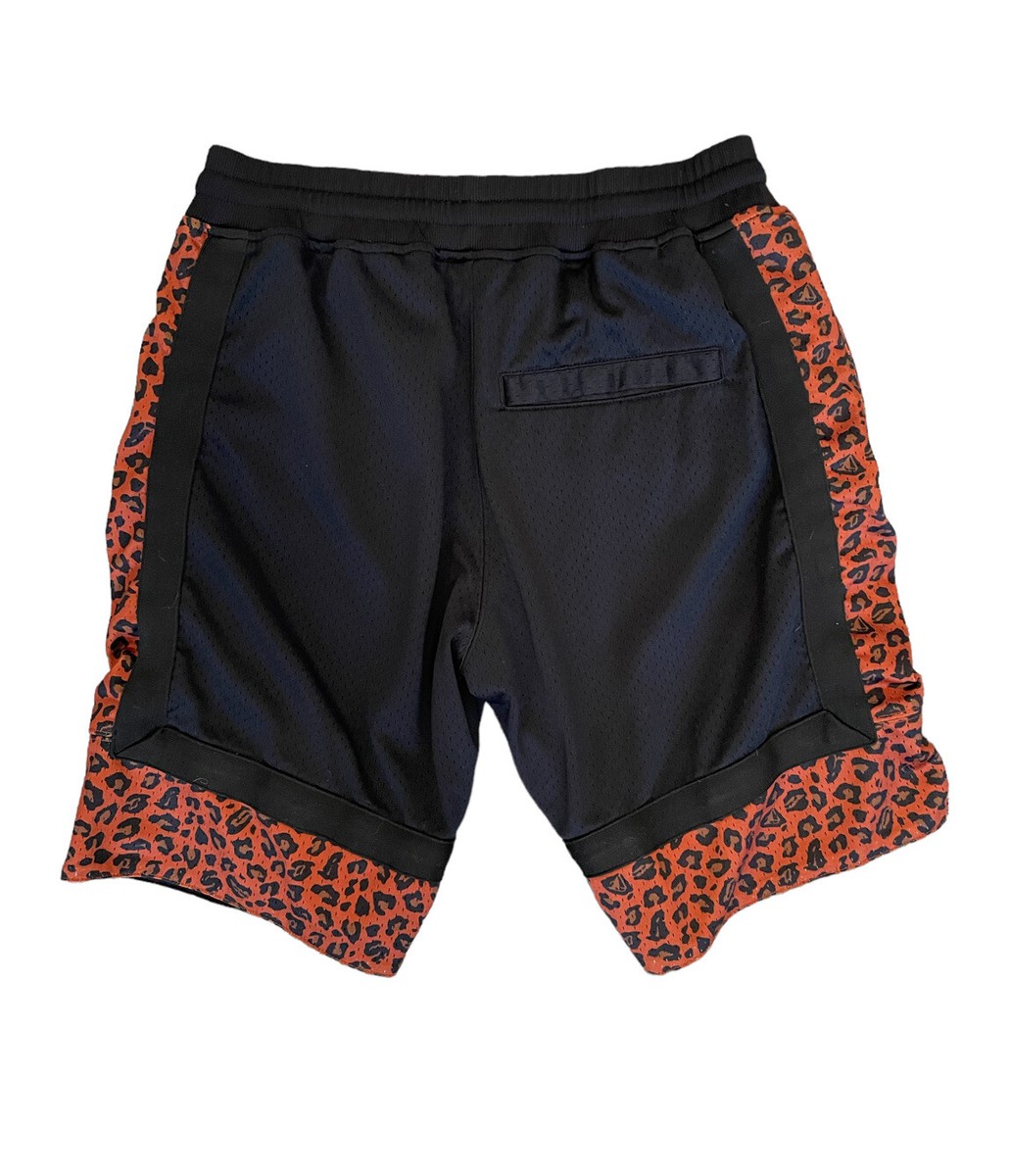 【Babylclub】 Leopard logo shorts Billionaire Boys Club BBC Black Cheetah Basketball Shorts Men's
