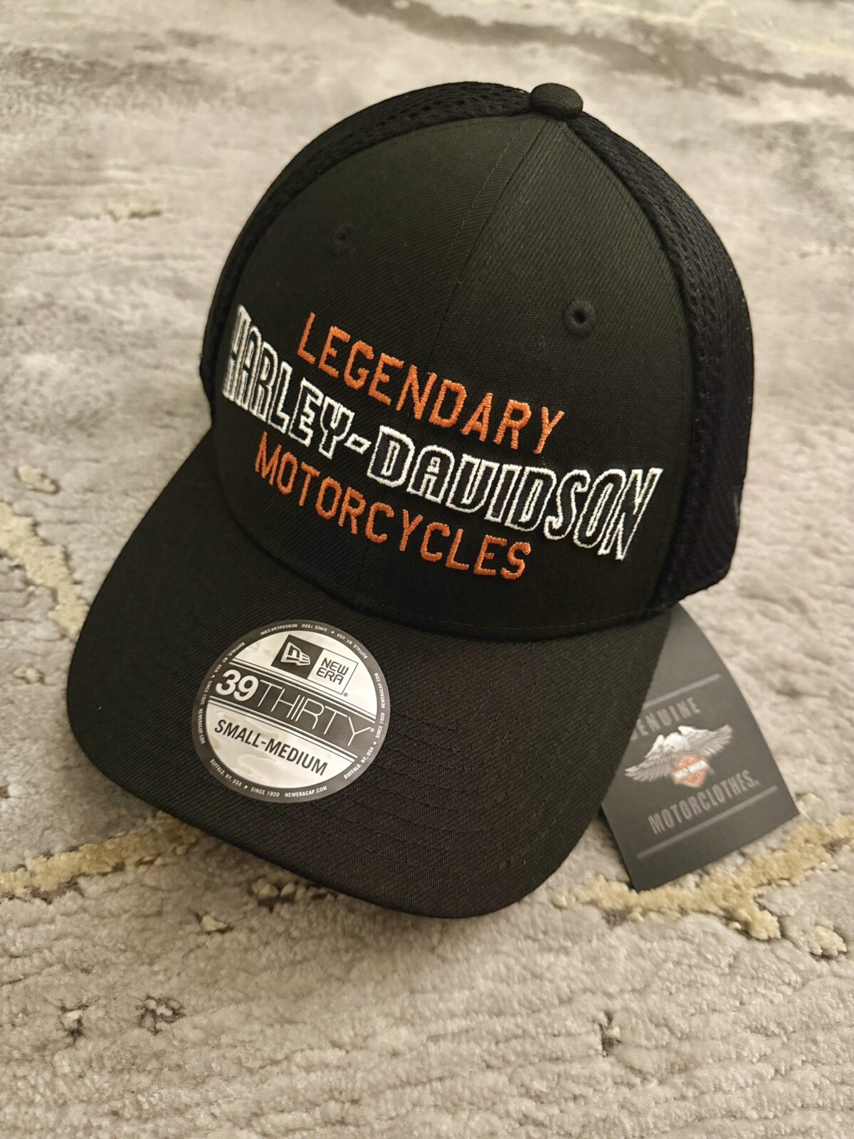 New Era 39THIRTY Harley-Davidson Legendary Motorcycles Baseball Fitted Cap (S/M)