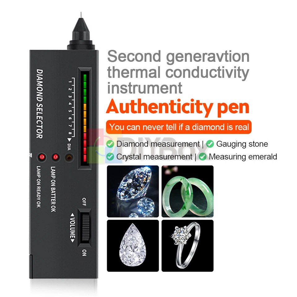 Gold Silver Diamond Tester Selector Gemstone Testing Set Digital Electronic Tool - Image 3 of 4