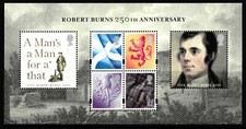 MSS157. ROBERT BURNS 250th ANNIVERSARY. UNMOUNTED MINT.