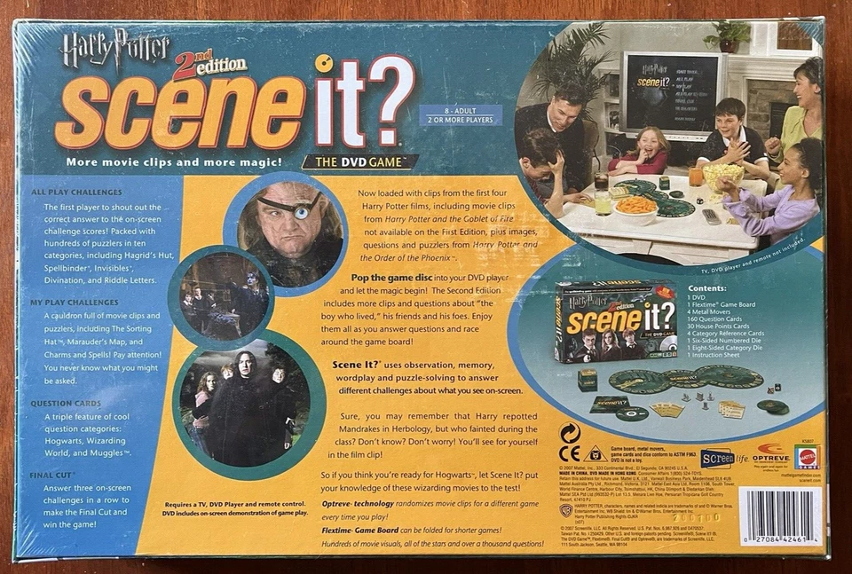 Harry Potter Scene It? 2nd Edition, DVD Game - Mattel 2007 Brand New and Sealed - Image 2 of 2