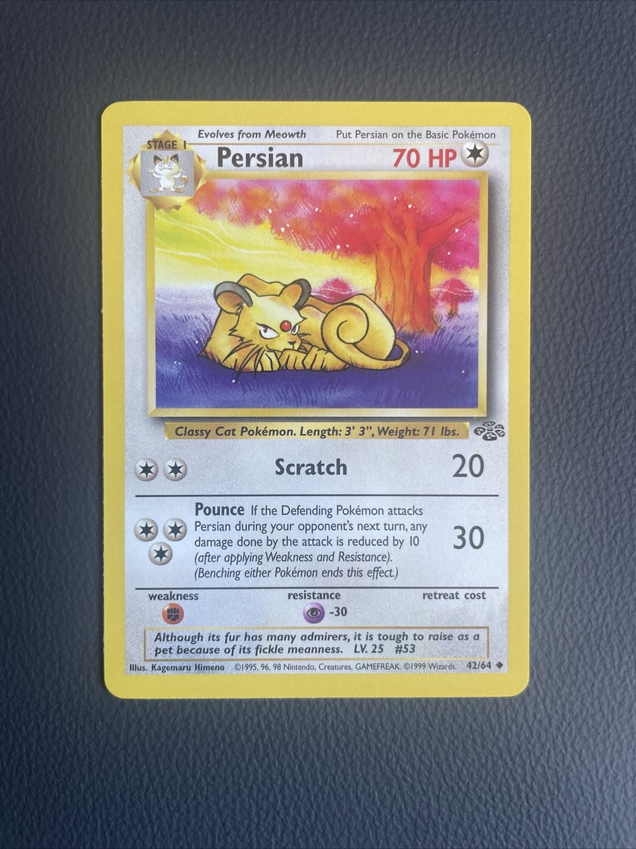 ITALIAN Meowth 56/64 Persian 42/64 JUNGLE Set Pokémon Non-Holo Uncommon
