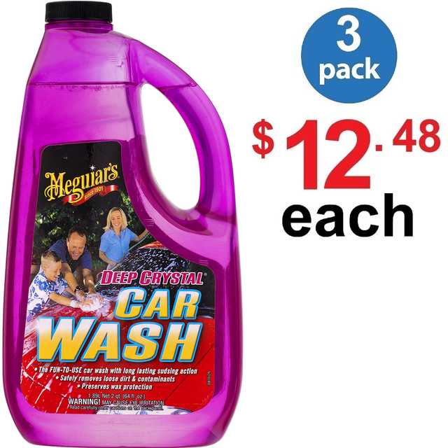 MEGUIARS G10464 Deep Crystal DETAILERS CAR WASH SOAP SHAMPOO 64 oz