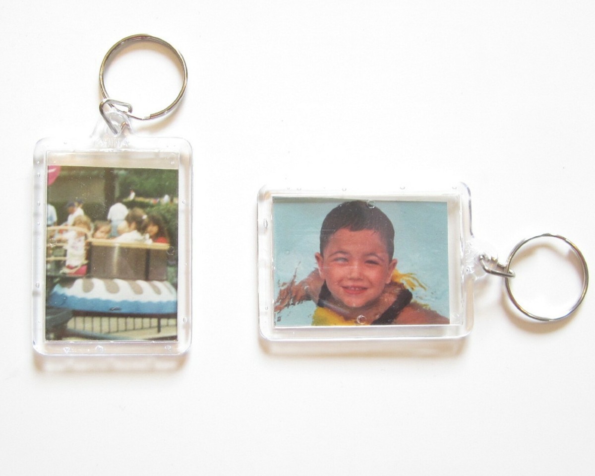 Photo Frame Transparent Key Ring NEW PHOTO FRAME KEYCHAINS KEY