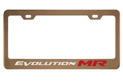 Rose Gold License Plate Frame for Evolution MR, Evo MR