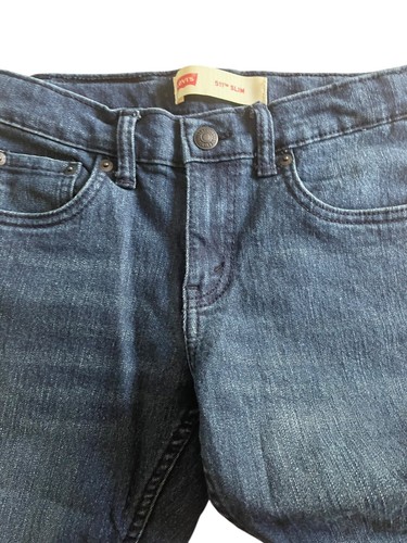 Levi's Boys 10 511 Slim Denim Jeans Cotton Blend Stretch Casual Classic Blue - Picture 2 of 6