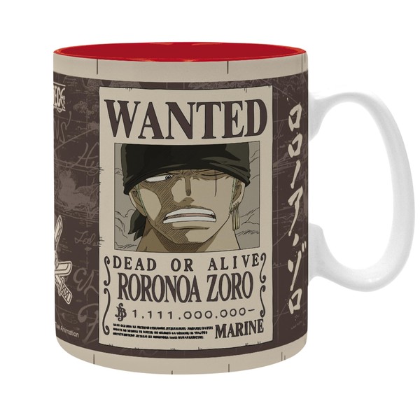 One Piece Mug 460Ml Roronoa Zoro Wanted Subli Box Pokal Keramik Abystyle-image