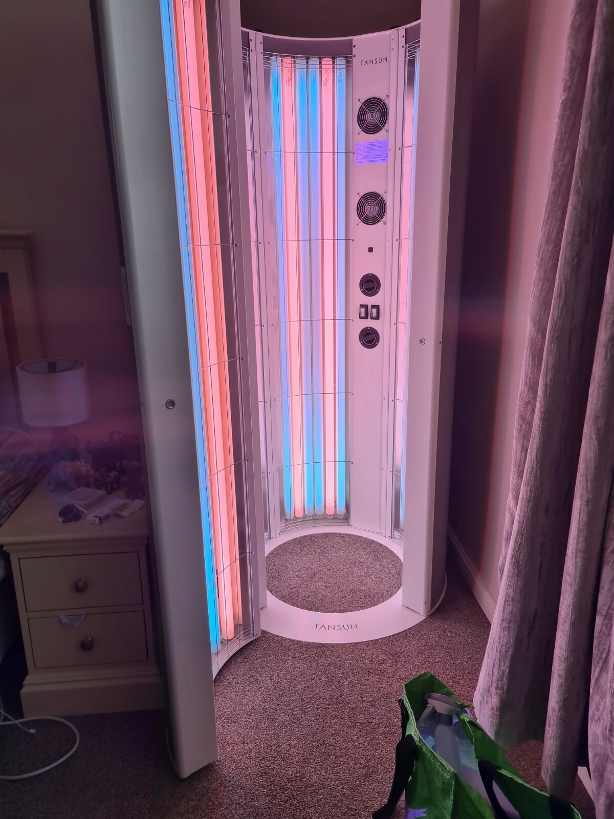 Sapphire Vertical Sunbed Domestic Sunshower Infra red plus 26 tube eBay