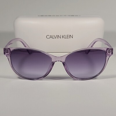 Calvin Klein Cat Eye Sunglasses CK20517S 551 Crystal Lilac Purple Gradient 56mm