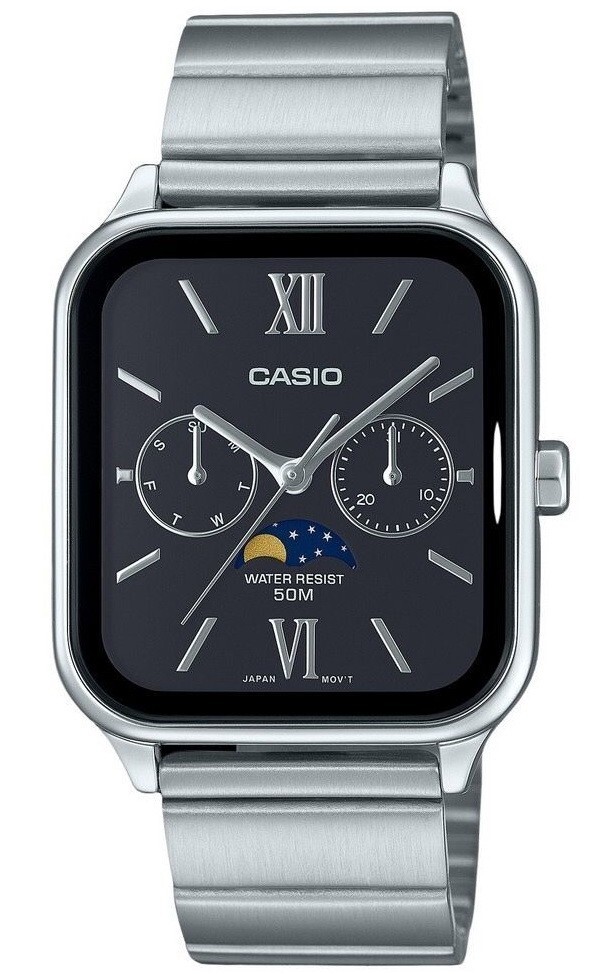 時計 CASIO MTP-M305D-2AV CASIO STANDARD MENS Casio Moonphase Quartz Stainless Steel Men's Watch MTP-M305D