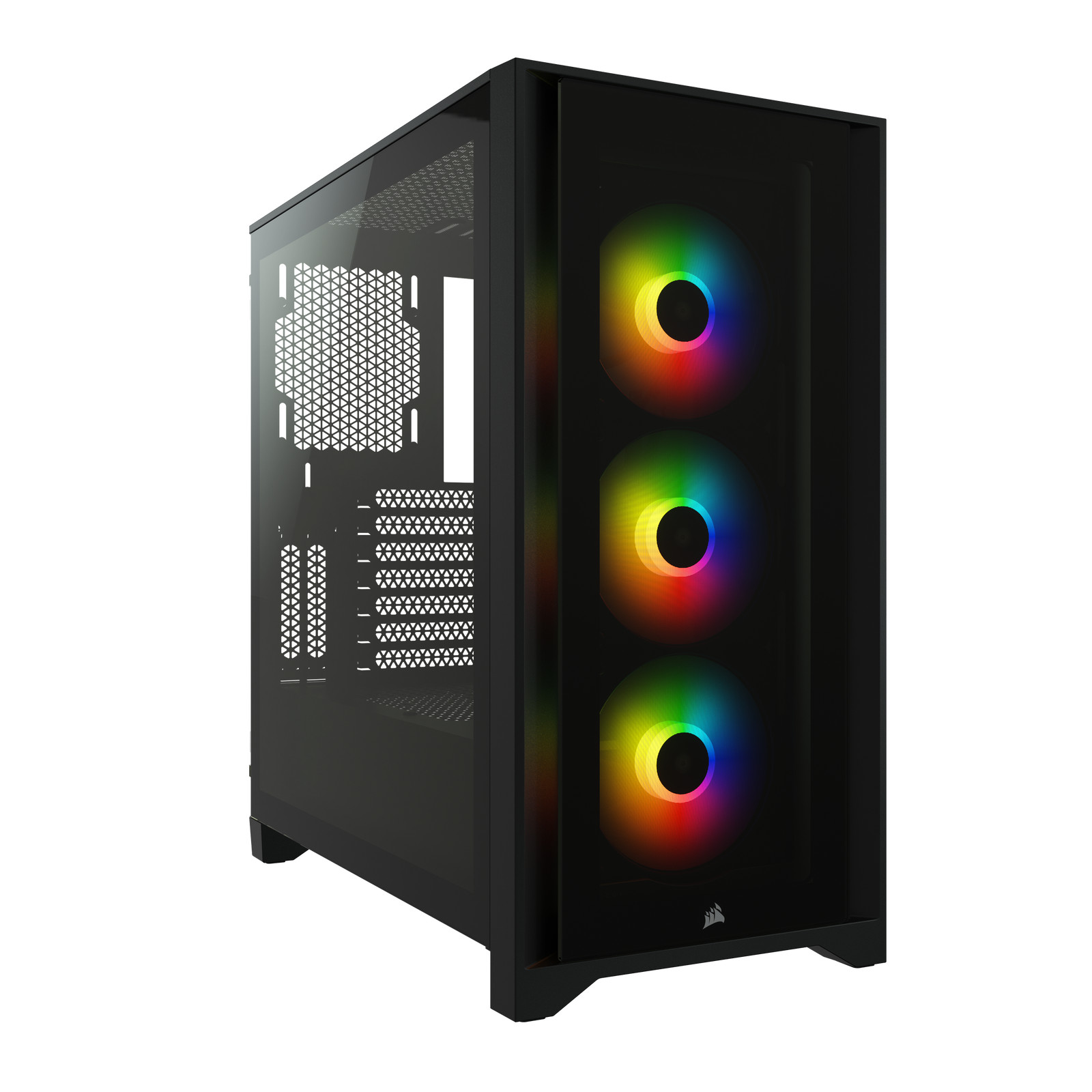 Corsair iCUE 4000X RGB schwarz Midi Tower ATX Gaming Gehuse TG Seitenfenster - это игровая приставка для пк 24090₽