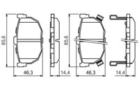Bosch 0 986 424 418 Bremsbelag Satz Scheibenbremse FüR Hyundai/Kia Low-Metallic