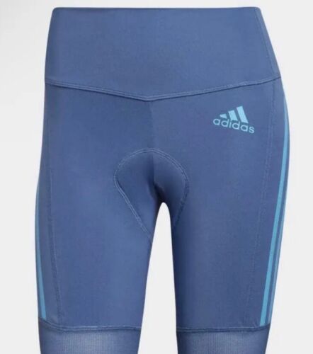 Adidas padded cycling shorts women's blue H65308 $100 - Afbeelding 1 van 8