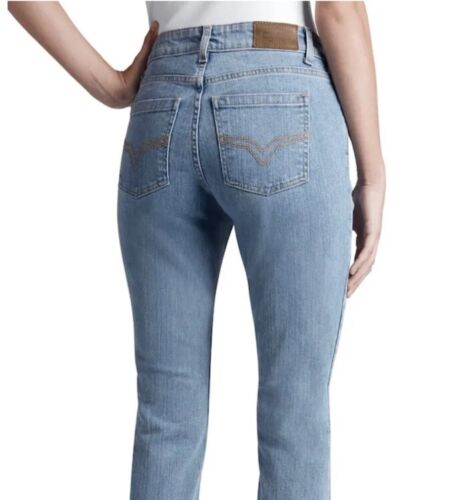 Harley Davidson Jeans Straight Leg Mid-Rise Light Wash Blue Women 26 Tall NWT