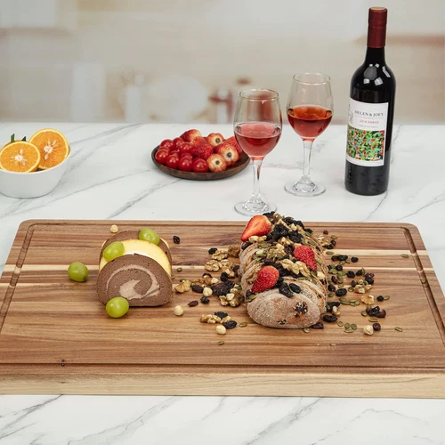 24x18 Extra Large Bamboo Cutting Board with Side Handles and Juice Groove - Picture 8 of 8