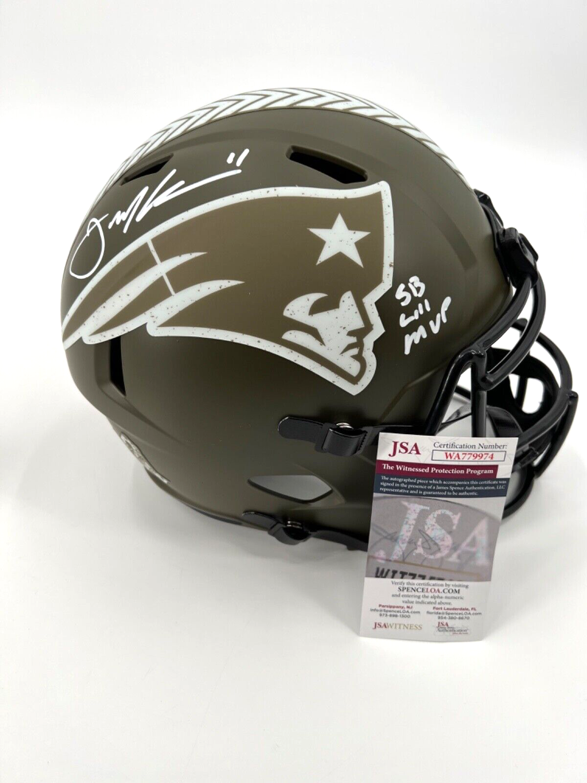 Julian Edelman Autographed Signed New England Patriots STS FULL SIZE REP JSA WIT COA 