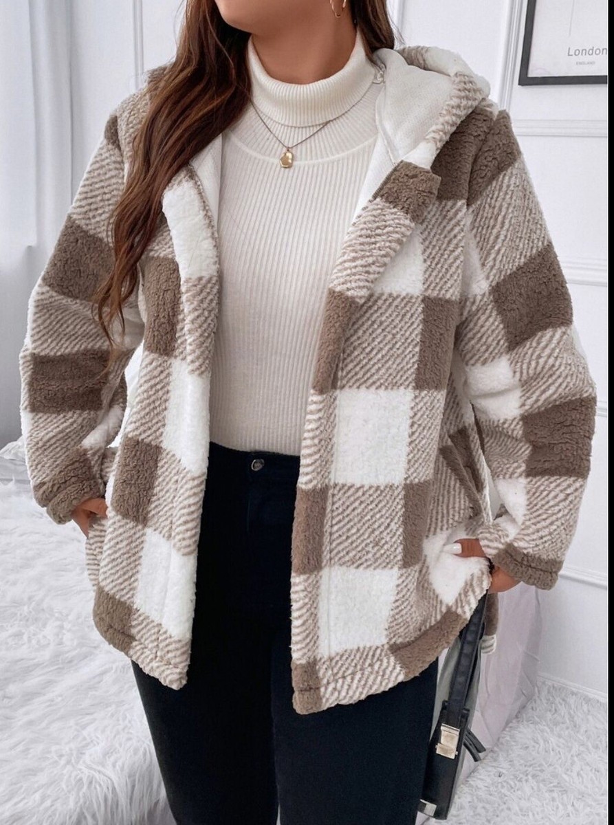 Buffalo Plaid Sherpa Coat | eBay