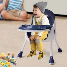 Blau Klappbar Kinderhochstuhl Baby Hochstuhl Babystuhl Essstuhl ab 6 Monaten