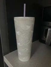 Starbucks White Textured Tumbler 24oz