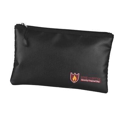 Fireproof  Bag Fire Resistant Pouch Cash Documents Passbook Storage Box L9L3