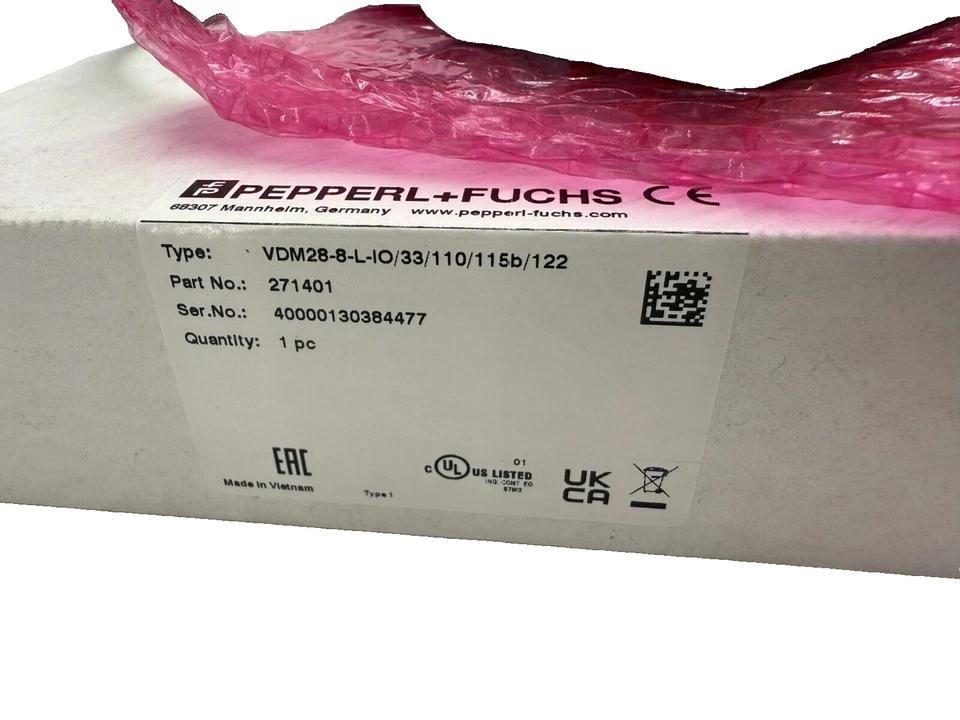 Pepperl+Fuchs VDM28-8-L-IO/33/110/115B/122 Distance Sensor - Image 2 of 2