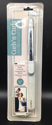 Conair Curls 'n Curls Curling Iron 3/4  chrome barrel New original packaging