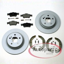 Bremsscheiben Beläge Handbremsbacken Set hinten für Mercedes S Klasse [W221]