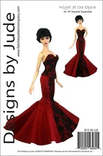 Opera Skirt & Bustier Clothes Sewing Pattern for 16" Sybarite Superdoll