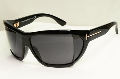Tom Ford Sunglasses Sedgewick Black Gold Square Wrap FT0402 TF 402