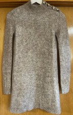 La Maille Sezane Womens XS Oatmeal Knit Short Dress or Longer Cut Sweater, NWOT