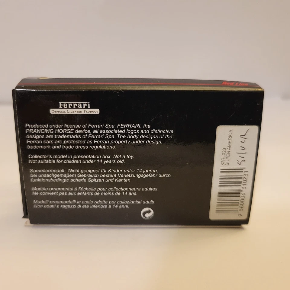 Coche modelo REDLINE 1/87 FERRARI SUPERAMERICA SPIDER 2005 plateado. *leer Foto 3 de 4