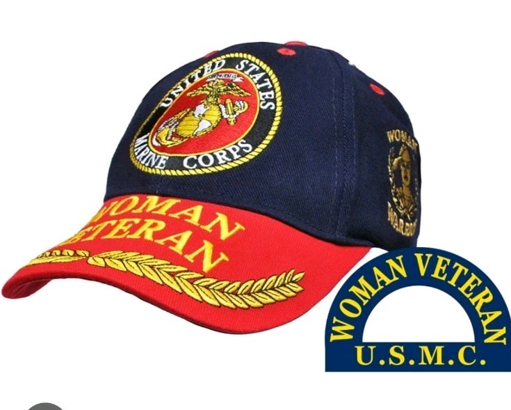New Women's Veteran Hat~U.S.M.C.~Woman Warrior Cap~United Stares Marine Corps