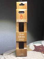 Vintage Pony Rosewood Double Point Size US 4 (3.5mm) Knitting Needles ~ 15 cm 6”