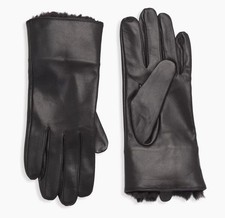 Surell Black Leather Gloves size Large