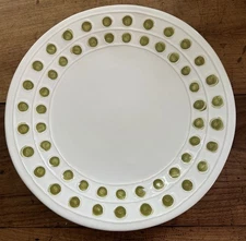 1  Vietri Medici Colorati Green Polka Dots Dinner Plate Discontinued