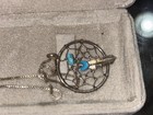 Vtg 925 Sterling Silver Necklace  Dreamcatcher Pendant 24” Turquoise Grader  — photo 5