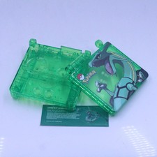 Nintend Gameboy-Advance SP POKEMONS Clear  Green Dragon Replacement shell