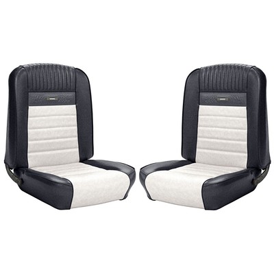TMI Premium Upholstery Pony Interior Mustang Convertible 65-66 Black/ White F...