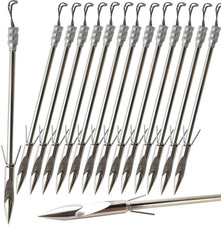 15PCS 5.7" Fish Shooting Darts Fishing Arrows Stainless Steel Fishing Arrowheads
