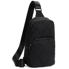 Quilted Sling Bag for Women Puffer Crossbody Bag Sling Backpack Purse Lightwe...