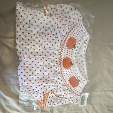 Baby Girl Halloween Fall Romper 12M Boutique Pumpkin Embroidery