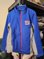 New York Giants Men's Softshell Blue And Gray Full Zip Jacket Size Small NWT