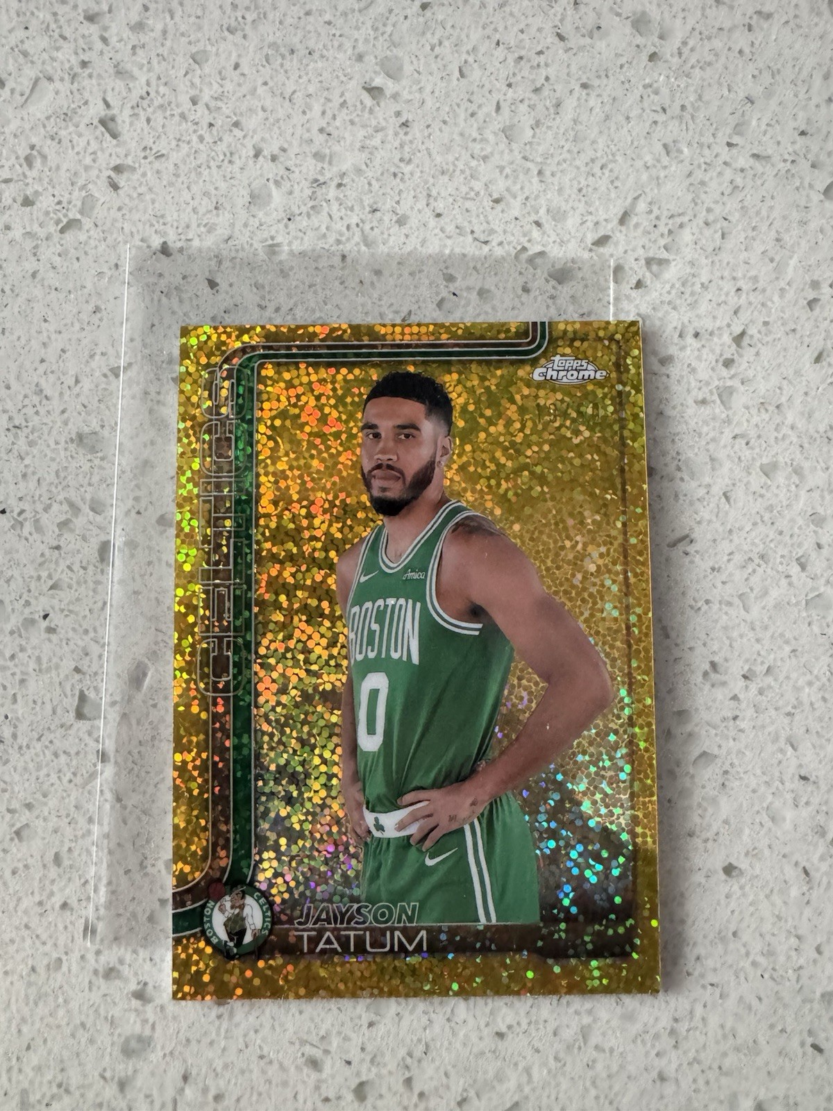 2025-26 Topps Chrome Basketball Jayson Tatum Variation GOLD Speckle /50 SSP #49
