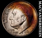 1961 Silver Roosevelt Dime - Choice Gem Brilliant Unc  Super Color  #K2692
