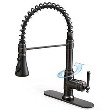Kitchen Faucet 3 Hole or 1 Hole, 3-Function Pull-Down Oil Rubbed Bronze Classic