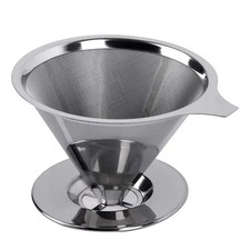 Reusable Coffee Tea Cup Drip Filter Mesh Holder Stainless Steel Pour Over Funel.